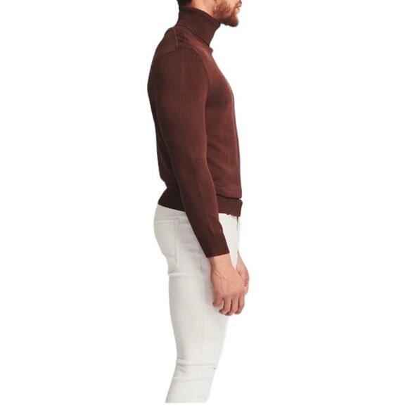 Ser.O.Ya Men's Weston Ribbed Turtleneck in Dark Brown Size XXL NWT - Picture 4 of 7
